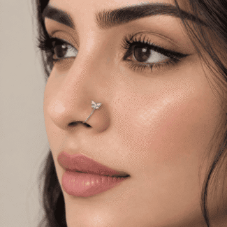 پیرسینگ فیک بینی ، گوش و لب طرح پروانه